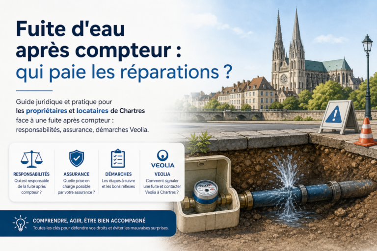 Fuite d'eau après compteur qui paie : guide 2026 Chartres
