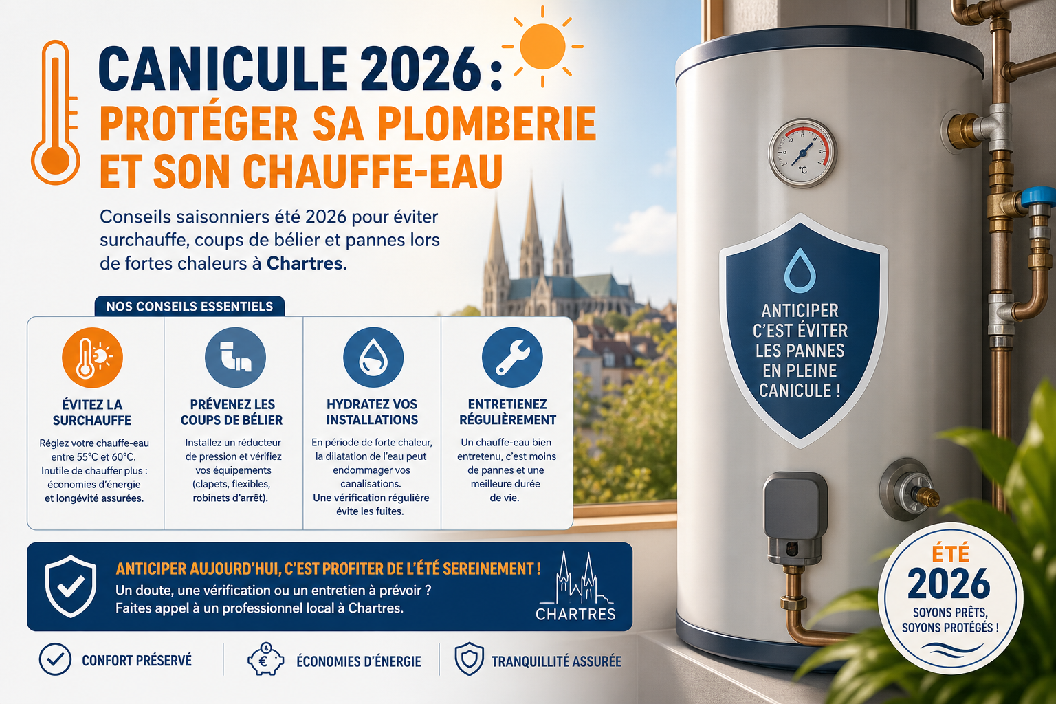 Protéger plomberie canicule 2026 : le guide anti-panne