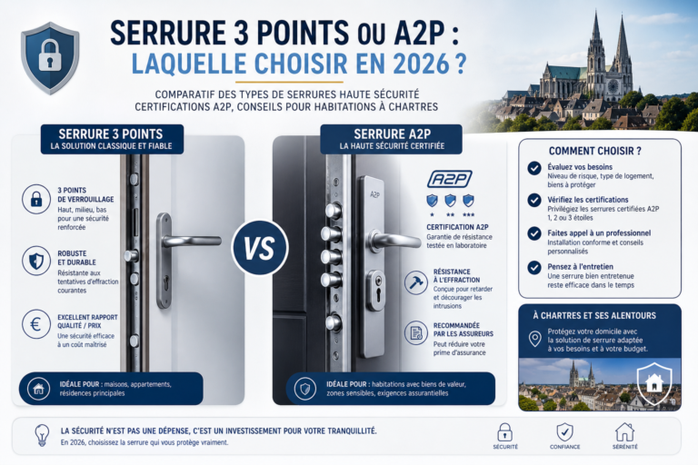 Serrure A2P quel choix en 2026 : guide comparatif complet