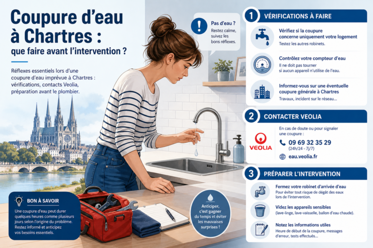 Coupure d'eau Chartres que faire : guide réflexes 2026